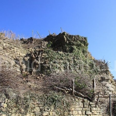 Trockenmauerbau mit Hilfe von 12 Meter Gerüst über den Enzauen von Roßwag