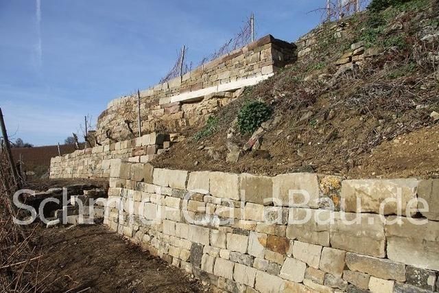 neu Gemauerte Trockenmauern von den Landschaftsgärtnern der Hans Schmid GmbH